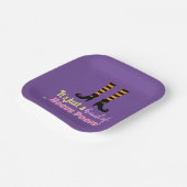 Pastel Paarse Hocus Pocus Halloween Heksenpoot Papieren Bordje (Gebogen)