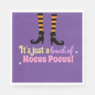 Pastel Paarse Hocus Pocus Halloween Heksenpoot Servet