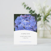 Pastel Paarse Hydrangea Wedding Save the Date Uitnodiging Briefkaart (Staand voorkant)