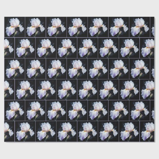 Pastel Paarse Iris Blossom Cadeaupapier (Vlak)
