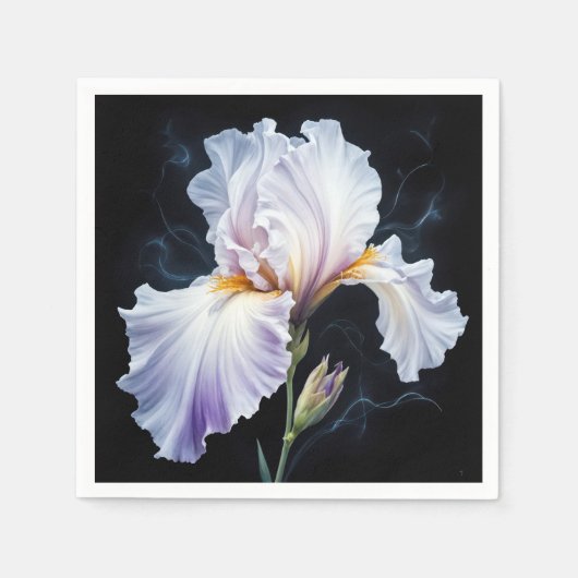 Pastel Paarse Iris Blossom Servet (Voorkant)