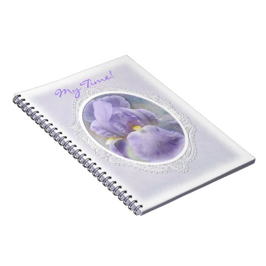 Pastel Paarse Iris-laptop Notitieboek (Rechterzijde)