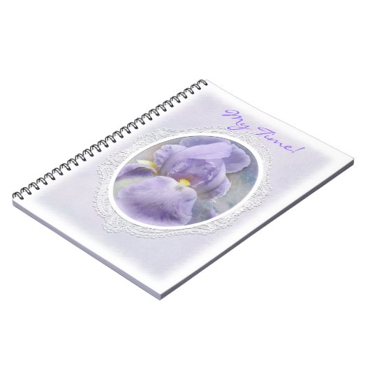 Pastel Paarse Iris-laptop Notitieboek (Linkerzijde)
