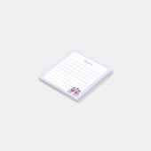 Pastel Paarse Kawaii Chibi kikker met harten Post-it® Notes (Schuin)