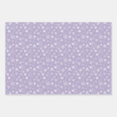 Pastel Paarse Kerstmis Inpakpapier Vel (Voorkant 3)