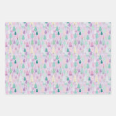 Pastel Paarse Kerstmis Inpakpapier Vel (Voorkant 2)