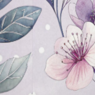 Pastel Paarse kleur Bloempatroon Behang