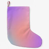 Pastel Paarse kleuren Abstracte Blur Gradient Ombr Kleine Kerstsok (Voorkant)