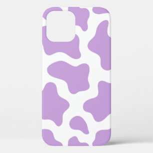 pastel paarse koe print kawaii Case-Mate iPhone case