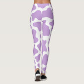 pastel paarse koe print kawaii leggings (Achterkant)