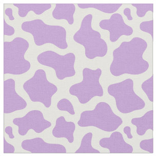 pastel paarse koe print kawaii stof
