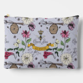 Pastel Paarse Koningin Bee & Gouden Kroon Beste Ma Etui (Voorkant)