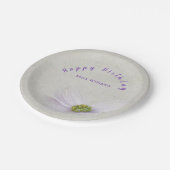 pastel paarse kosmosbloem papieren bordje (Gekanteld)