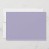 Pastel Paarse Lavendel Eenvoudige Kalligrafie Verj Kaart (Achterkant)