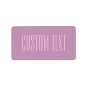 Pastel Paarse & Lichtroze | Moderne bewerkbare tek Etiket (Voorkant)