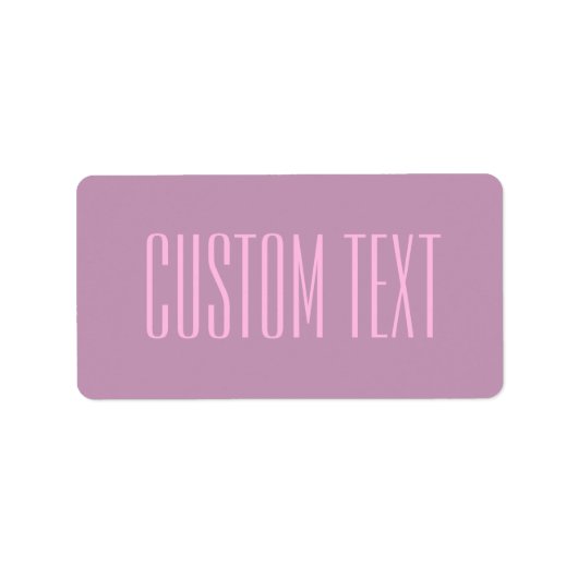 Pastel Paarse & Lichtroze | Moderne bewerkbare tek Etiket (Voorkant)