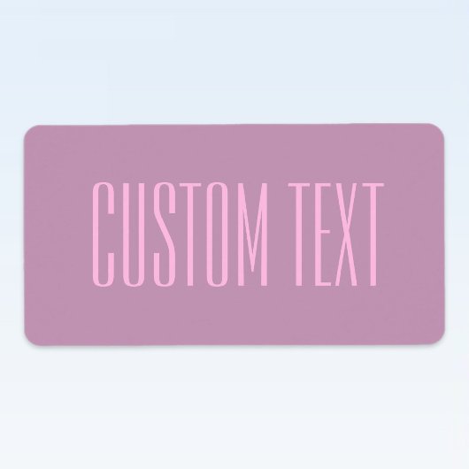 Pastel Paarse & Lichtroze | Moderne bewerkbare tek Etiket