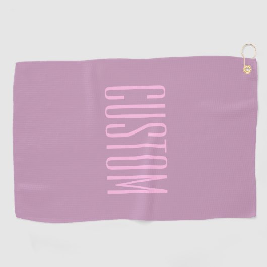 Pastel Paarse & Lichtroze | Moderne bewerkbare tek Golfhanddoek (Horizontaal)