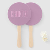 Pastel Paarse & Lichtroze | Moderne bewerkbare tek Handwaaier (Voorkant en achterkant)