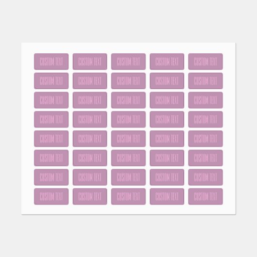 Pastel Paarse & Lichtroze | Moderne bewerkbare tek Labels (Vel)