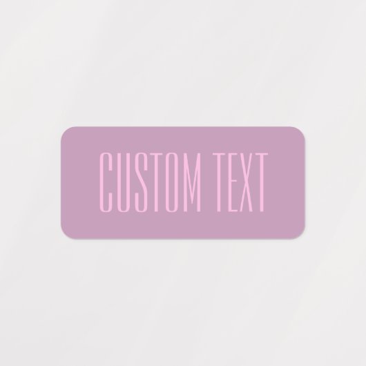 Pastel Paarse & Lichtroze | Moderne bewerkbare tek Labels (Design 1)