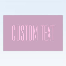 Pastel Paarse & Lichtroze | Moderne bewerkbare tek Rechthoekige Sticker