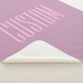 Pastel Paarse & Lichtroze | Moderne bewerkbare tek Sherpa Deken (3/4)