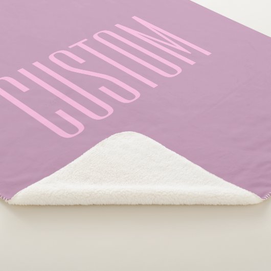 Pastel Paarse & Lichtroze | Moderne bewerkbare tek Sherpa Deken (3/4)