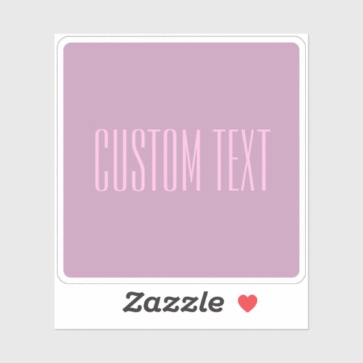 Pastel Paarse & Lichtroze | Moderne bewerkbare tek Sticker (Vel)