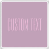 Pastel Paarse & Lichtroze | Moderne bewerkbare tek Sticker (Voorkant)