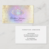 Pastel paarse Lotus logo Visitekaartje (Voorkant / Achterkant)