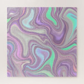 Pastel Paarse Marmer Spiraalpatroon Legpuzzel (Horizontaal)