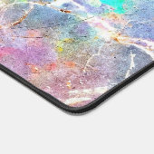 Pastel Paarse Marmeren Opal Monogrammed Girly Cute Bureaumat (Hoek)