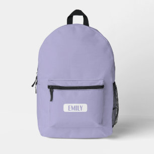 Pastel Paarse Minimalistische Rugzak met Aangepast