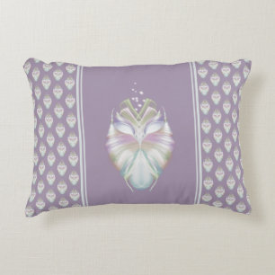 Pastel Paarse Oracle Owl Accent Kussen