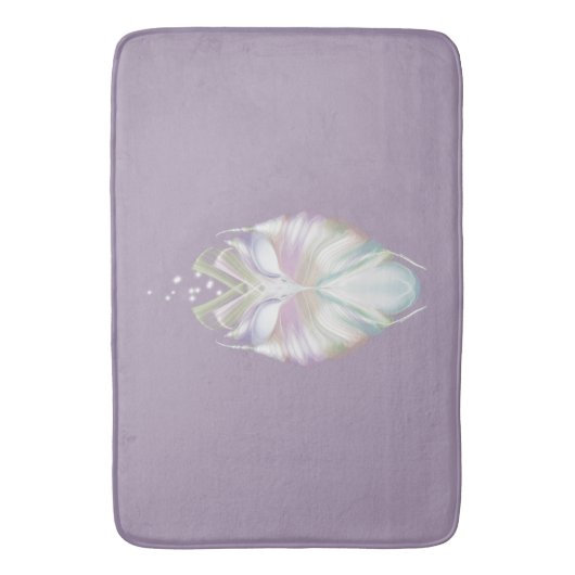 Pastel Paarse Oracle Owl Badmat (Voorkant Verticaal)