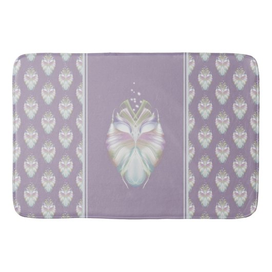 Pastel Paarse Oracle Owl Badmat (Voorkant)