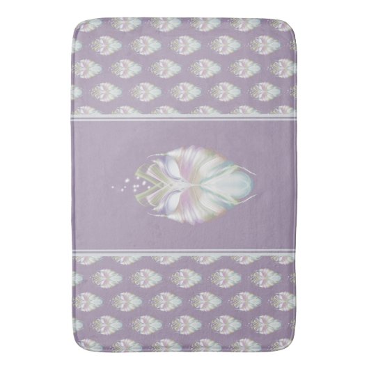 Pastel Paarse Oracle Owl Badmat (Voorkant Verticaal)