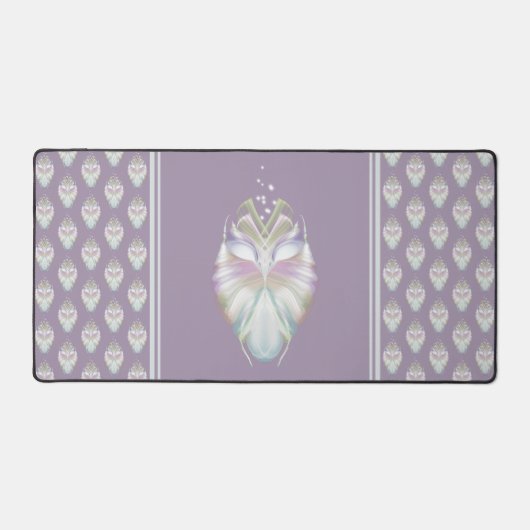 Pastel Paarse Oracle Owl Bureaumat (Voorkant)