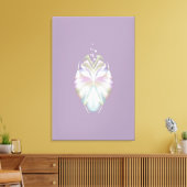 Pastel Paarse Oracle Owl Canvas Afdruk (Insitu (Woonkamer))