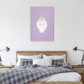 Pastel Paarse Oracle Owl Canvas Afdruk (Insitu (Slaapkamer))