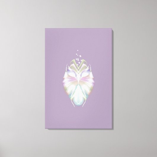 Pastel Paarse Oracle Owl Canvas Afdruk (Voorkant)