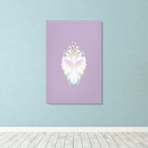 Pastel Paarse Oracle Owl Canvas Afdruk
