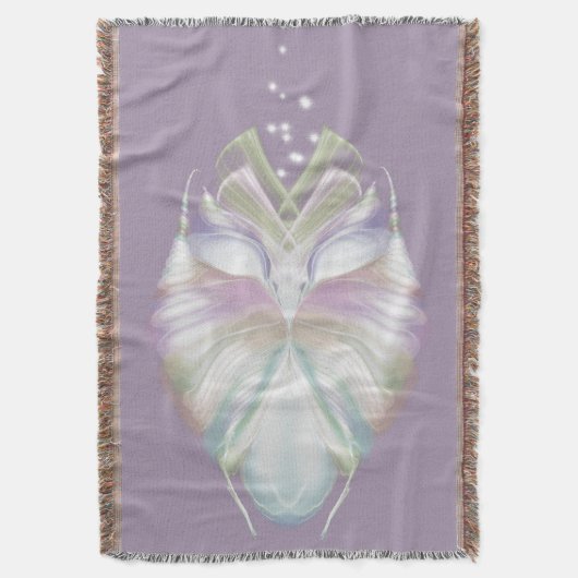 Pastel Paarse Oracle Owl Deken (Voorkant Verticaal)