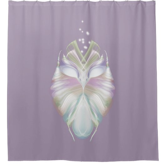 Pastel Paarse Oracle Owl Douchegordijn (Voorkant)