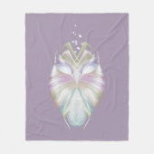 Pastel Paarse Oracle Owl Fleece Deken (Voorkant)