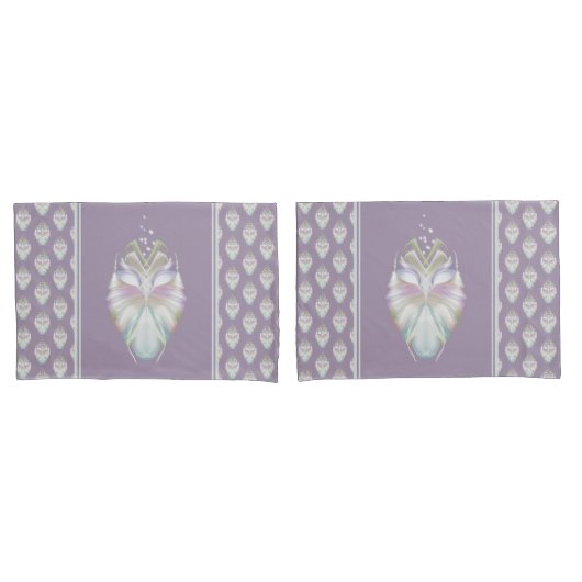 Pastel Paarse Oracle Owl Kussensloop (Voorkant-Set)