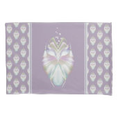 Pastel Paarse Oracle Owl Kussensloop (Voorkant-Links)