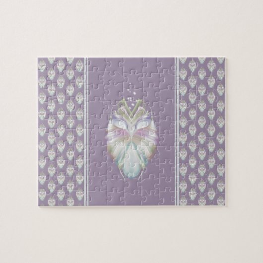 Pastel Paarse Oracle Owl Legpuzzel (Horizontaal)