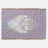 Pastel Paarse Oracle Owl Monogram Deken (Voorkant)